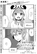 Seishun Buta Yarou wa Orusuban Imouto no Yume wo Minai comic